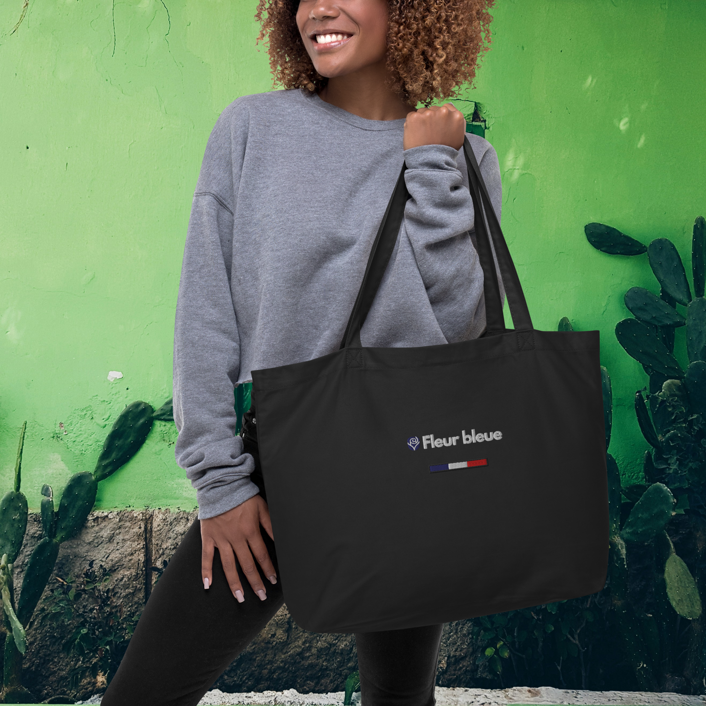 Fleur Bleue オーガニック トートバッグ（大）